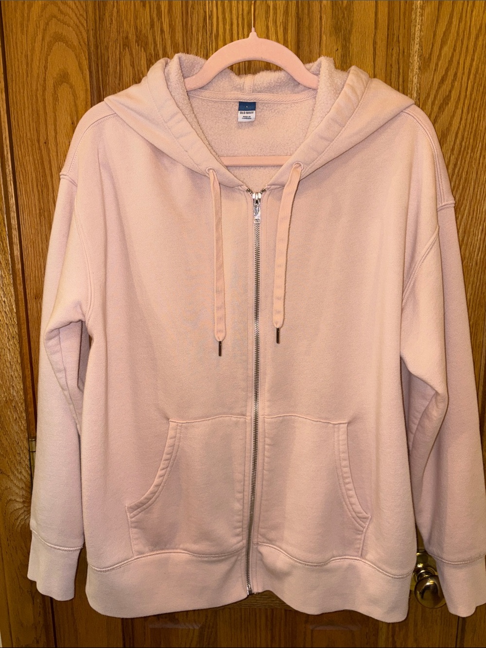 Old Navy Light Pink Zip-Up Hoodie
